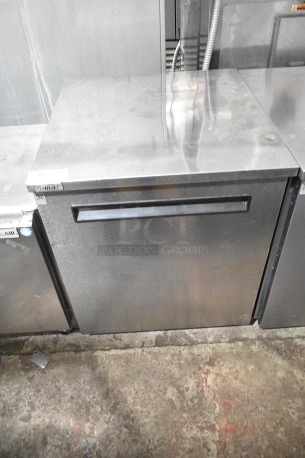 2016 Delfield 406P-STAR2 stainless steel undercounter cooler, single door, 115V, 1 phase, good condition, visible label.