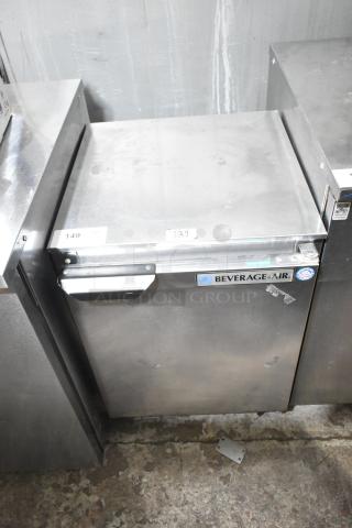 Beverage Air UCR20Y-23 stainless steel undercounter cooler, single door, commercial grade, 115V, 1 phase.