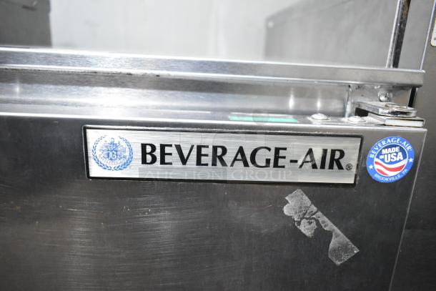 Beverage Air UCR20Y-23 stainless steel undercounter cooler, single door, 115V, 1 phase, "Made in USA" label.