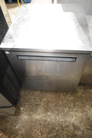 Delfield 406P-STAR2 stainless steel single door undercounter cooler, 115 volts, 1 phase, in used condition.