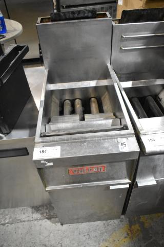 Vulcan 1GR35M Stainless Steel Commercial Floor Style Natural Gas Powered Deep Fat Fryer. 80,000 BTU. - Item #1222034