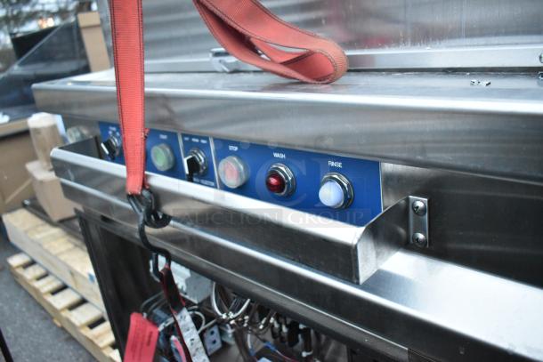 LVO FL14G stainless steel commercial washer control panel with wash and rinse buttons. 460 volts, 3 phase.