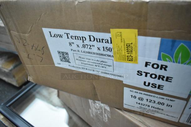 Brand new Low Temp Dura unit, 8"x.072"x150". Label reads "FOR STORE USE," part number L428R020301804700A.