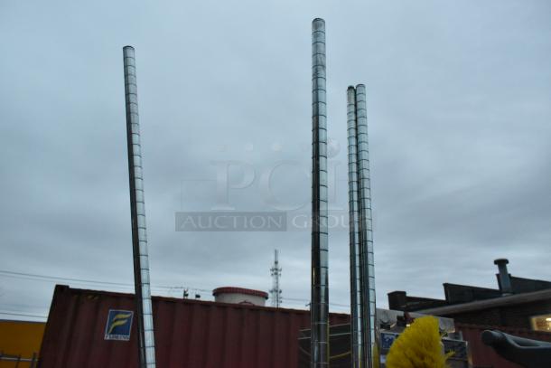 Gray poly trash can with metal wire shelf and various contents. Visible small scratches and outdoor setting.
