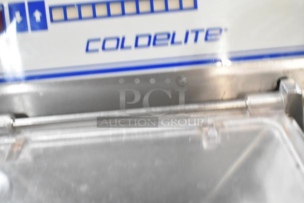 Coldelite LB502 stainless steel commercial batch freezer, floor style, on casters. Features: 208-230V, 3 phase.