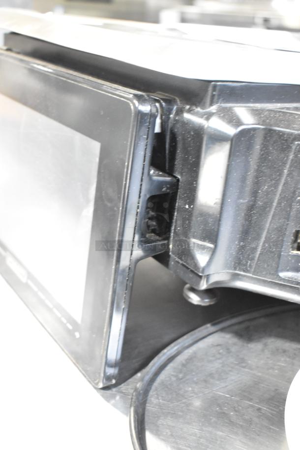 Hobart commercial countertop scale, metal, with digital display. Voltage: 120/208-240V, 1 Phase. Slight wear visible.