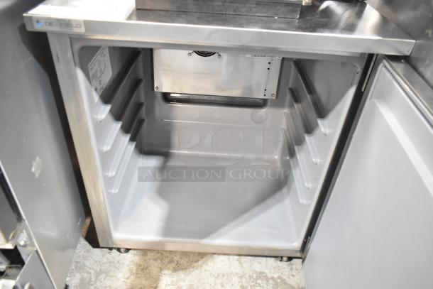 2021 Delfield 406P-STAR2 stainless steel undercounter cooler, single door, on commercial casters, 115V, 1 phase.