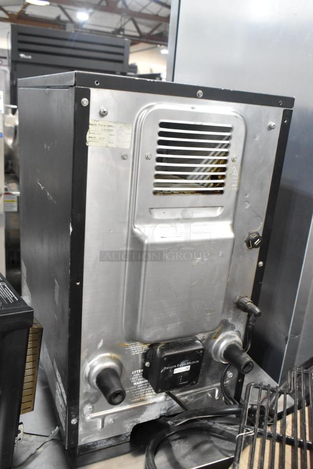 Metal commercial countertop rapid cook oven, requires door reattachment, 208/240 volts, 1 phase, visible wear.