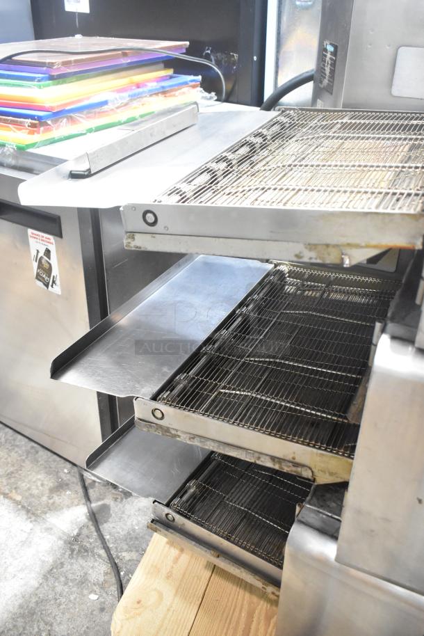 3 Turbochef HhC2020 stainless steel conveyor ovens, electric, 208/240V, 3 phase, good condition, rapid cook.