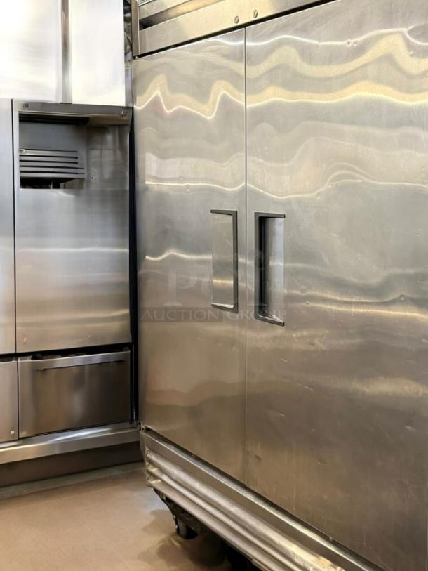 True T-49F-HC 2-door commercial freezer in outstanding condition, 115V, stainless steel exterior, fully tested and working.