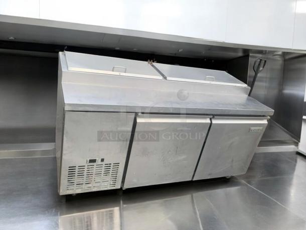 Superb condition KRR70X 70" refrigerated sandwich prep table, Commercial Stainless Steel Refrigeration Line, fully tested.