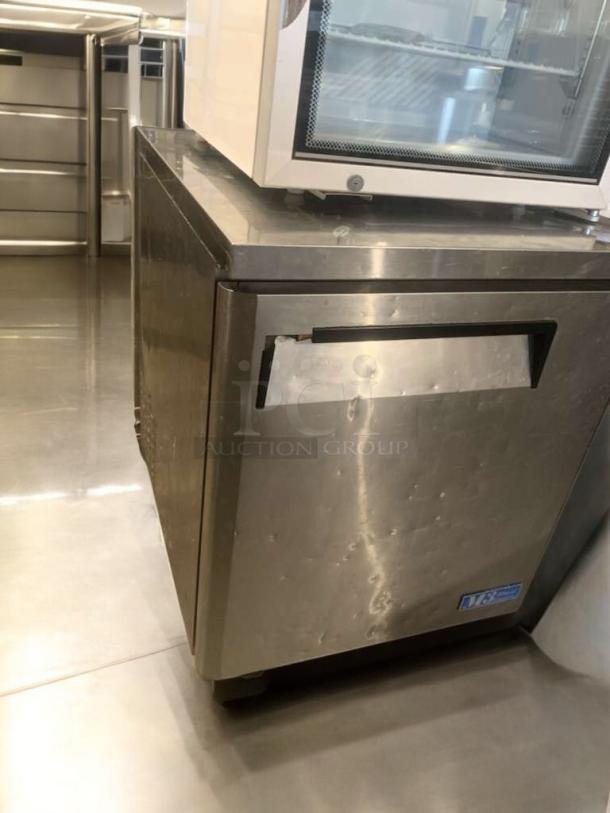 Turbo Air MUF-28 under-counter freezer, stainless steel, prime condition, 115V, visible brand label, fully tested working.