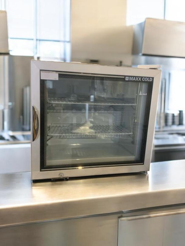 MAXX COLD MXM1-2F countertop freezer, 115V, prime condition, stainless steel, glass door, fully tested and working.