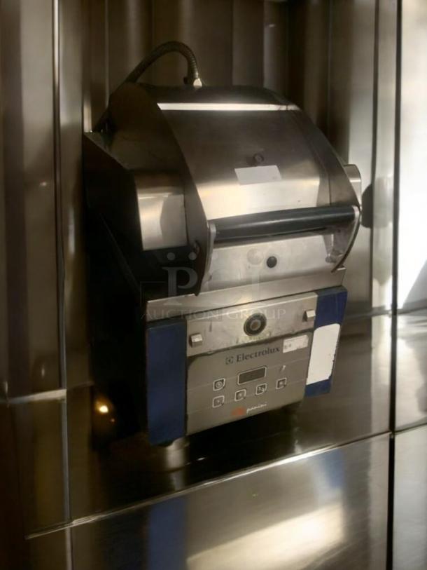 Electrolux HSPPME Panini Grill in outstanding condition, fully tested, 208V, stainless steel finish, Electrolux branding.