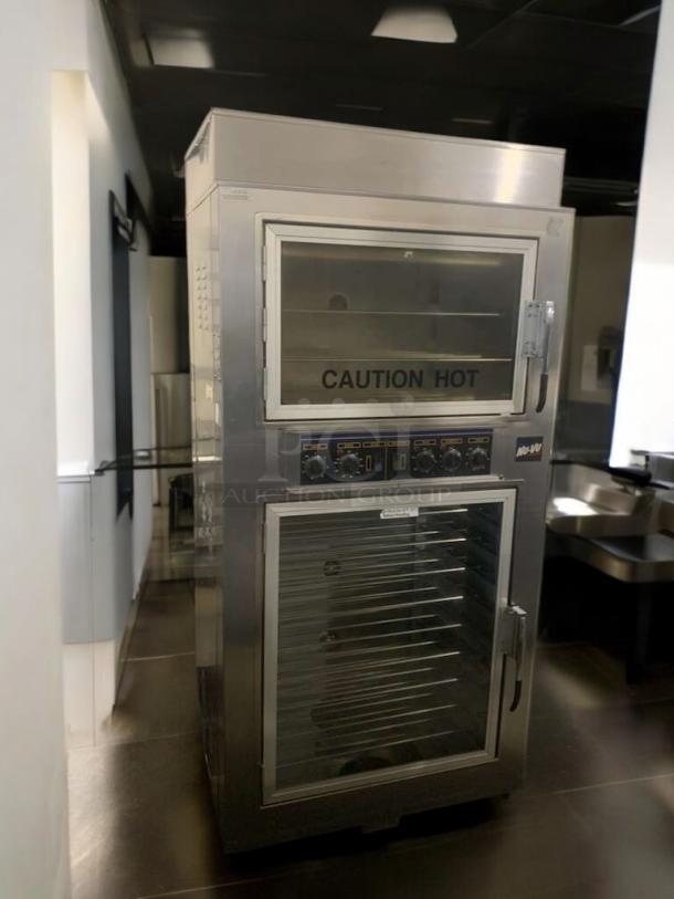 Nu-Vu / Toastmaster SUB-123 electric proofer & oven combo, stainless steel, 208V, prime condition, "Caution Hot" label.