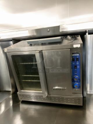 Imperial Standard Gas Convection Oven in prime condition, stainless steel, fully tested, includes visible control panel.