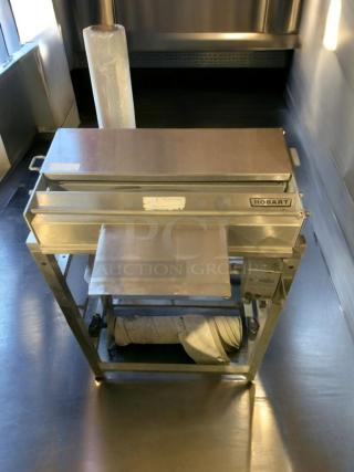Hobart W32-6 dough sheeter in immaculate condition, 120V, fully tested and working, stainless steel finish, visible Hobart branding.