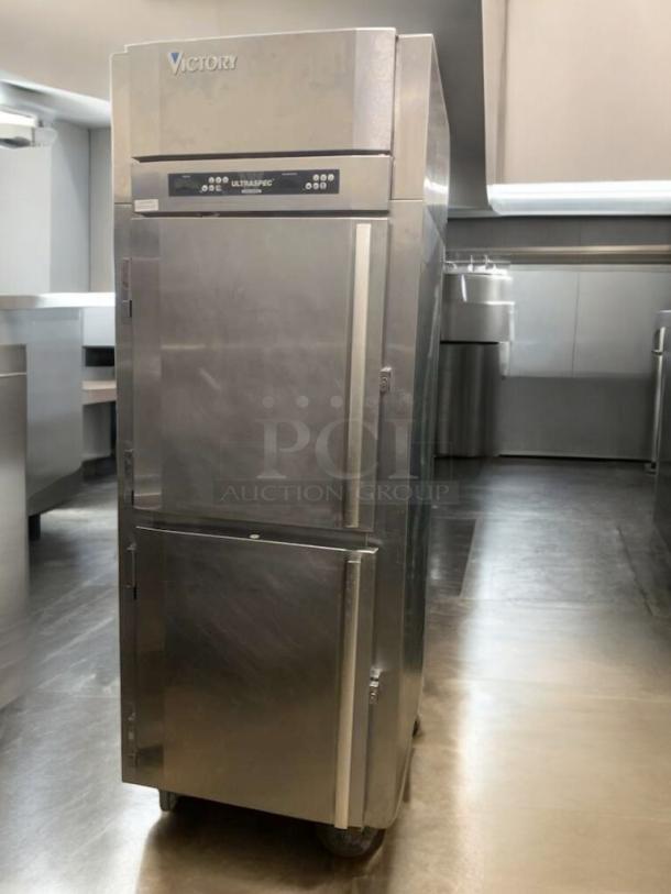 Victory ULTRASPEC Reach-In Freezer, Model RFS-1D-S1-EWHD-SPEC14, stainless steel, tested, working condition.