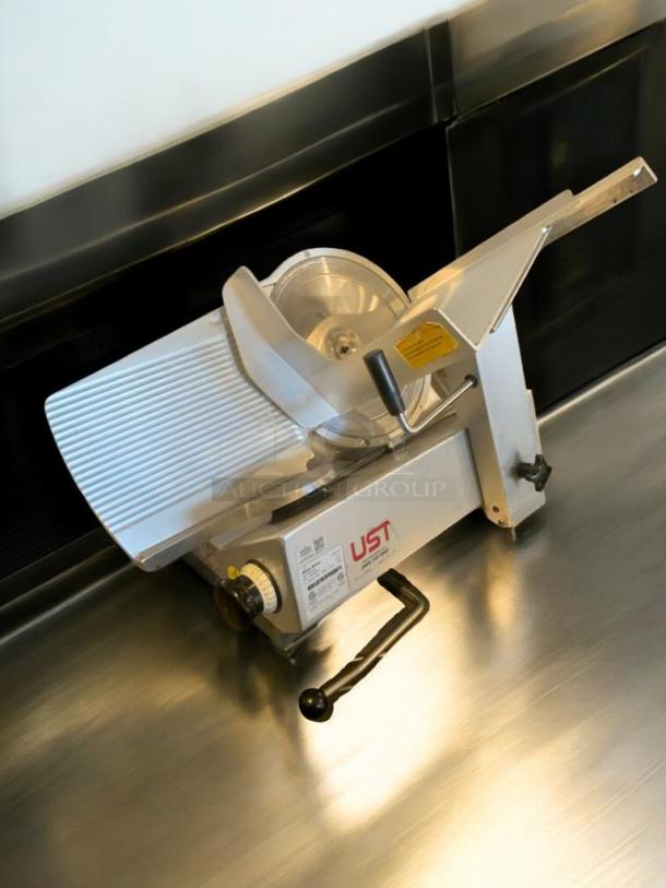 Pristine Bizerba GSP HD meat slicer, 120V, tested, with UST label, adjustable blade, in excellent condition.
