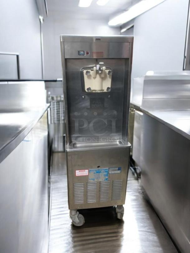 Outstanding condition Taylor 20/30 single flavor soft serve ice cream machine. Fully tested, stainless steel, on casters.