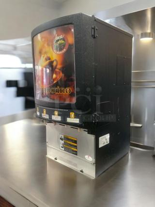 Grindmaster PIC4 beverage dispenser in superb condition, 120V, fully tested. Features Java Classics branding and easy-press buttons.