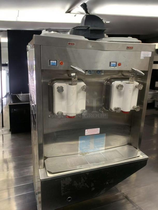 Taylor 772-63 dual soft serve ice cream machine, prime condition, stainless steel, 460V, fully tested, working.
