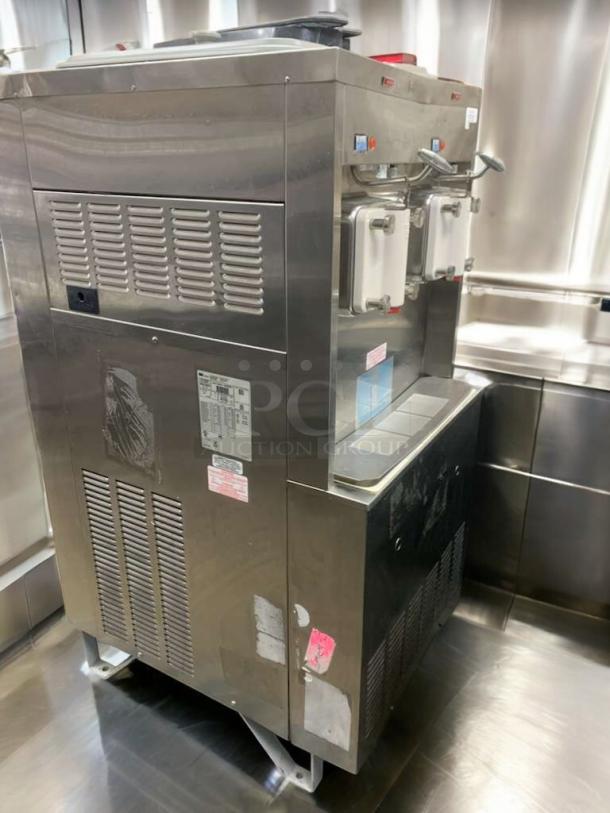 Taylor 772-63 dual soft serve ice cream machine, prime condition, 460V, stainless steel, fully tested and working.