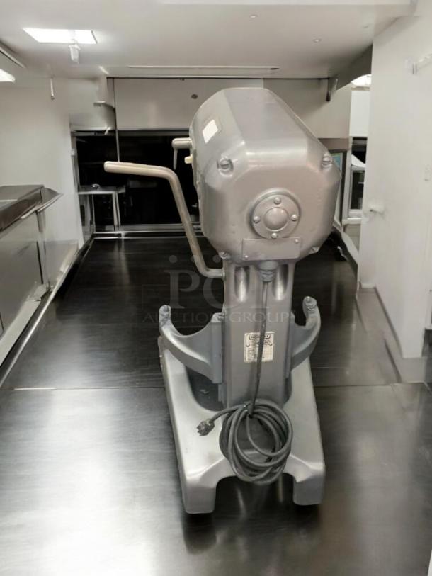 Prime condition Hobart mixer base unit, grey, fully tested and working, by Hobart Corporation, Troy, Ohio, USA.