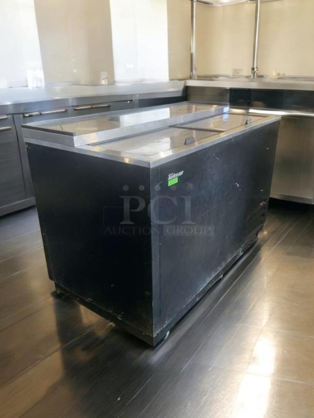 Turbo Air TBC-50SB-N6 bottle cooler, black, tested working, 115V, in prime condition.