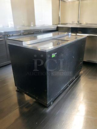 Turbo Air TBC-50SB-N6 bottle cooler, black, tested working, 115V, in prime condition.