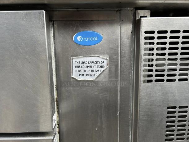 Randell FX-2WS-290 Chef Base, stainless steel, 2 drawers, load capacity label, Randell branding, tested and working.