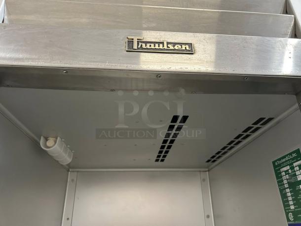 Traulsen G10010 refrigerator interior, stainless steel, label visible. Tested and working condition, right hinged door.