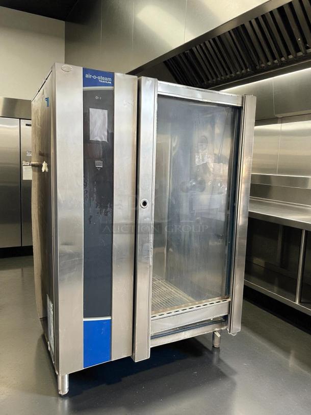 Electrolux AOS202GTP1 natural-gas combi oven, stainless steel, tested and working, touch controls, air-o-steam branding.