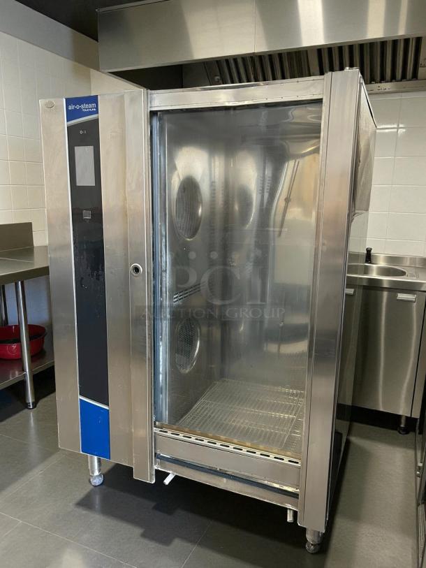 Electrolux Air‑o‑Steam Touchline AOS202GTP1 natural-gas combi oven, stainless steel, tested, working condition.
