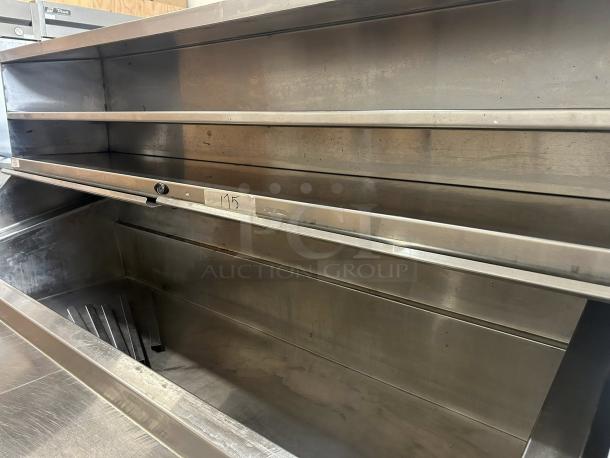 Randell 8272D-290 72" dual-sided pizza prep table with refrigerated base, stainless steel, tested and working, tag "15".