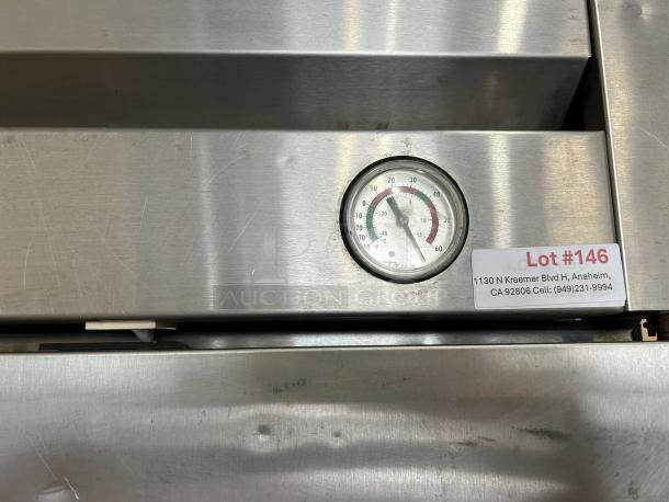 True TS-49F-HC 54" Reach-In Freezer in excellent condition, solid door, tested and working, visible lot tag #146.