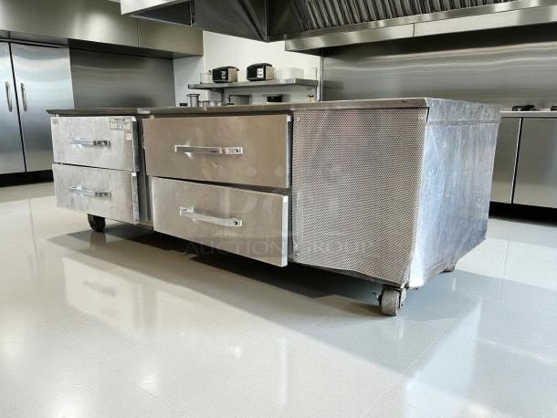 Randell RES1R2-72C4 72" Refrigerated Equipment Stand with 4 drawers, stainless steel, excellent condition, tested working.