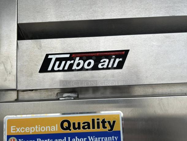 Turbo Air PRO-50F-N freezer in excellent condition; features 48.3 cf capacity, two solid swing doors, tested and working.