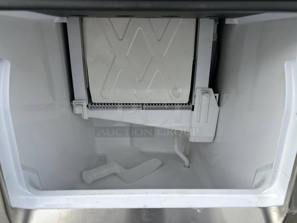 Hoshizaki KM-81BAJ ice machine interior with crescent cube mold and scoop, 38 lb. bin capacity, tested and working.