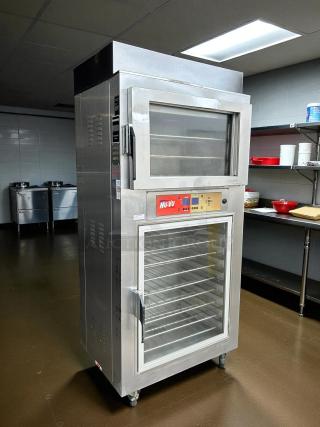 NuVU Model SUB123P double deck oven proofer combo in excellent condition, 208v 3ph, tested and working.