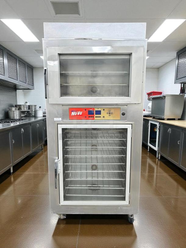 NuVU Model SUB123P double deck oven proofer combo in excellent condition, stainless steel, 208v 3ph, fully tested.