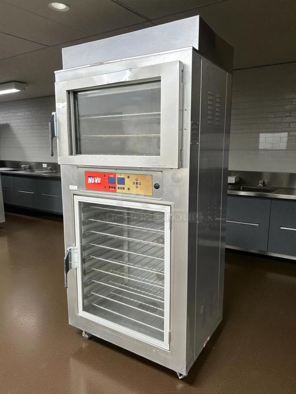 NuVU Model SUB123P Double Deck Oven Proofer Combo, excellent condition, 208v 3ph. Visible digital controls and brand label.