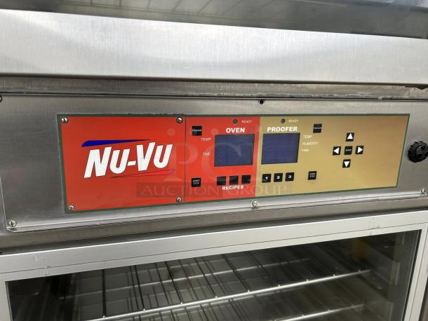NuVU Model SUB123P double deck oven proofer combo in excellent condition; features digital controls and clear door, tested and working.