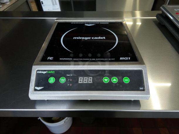 Vollrath 59300 Mirage® countertop induction cooktop, single burner, stainless steel, digital controls, tested, 120v.