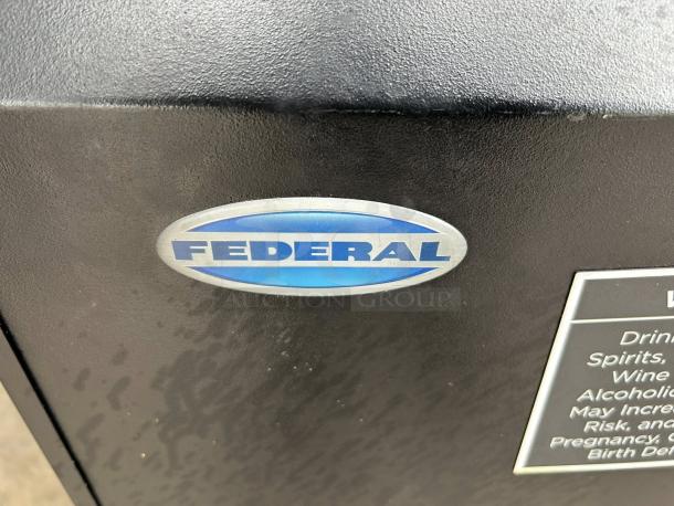 Federal ELPRSS-3 horizontal open air cooler, excellent condition, 34 3/4", two levels, 120v, tested. Federal logo visible.
