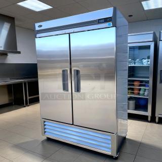 Superior R49-S 2-door refrigerator in excellent condition, stainless steel finish, tested and working.