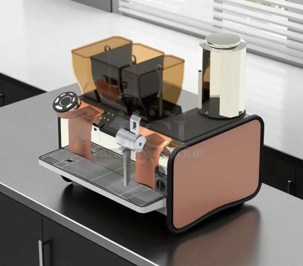 Thermoplan Mastrena II 2 Espresso Machine with Pump, tested and working, 208-240V, features dual hoppers.