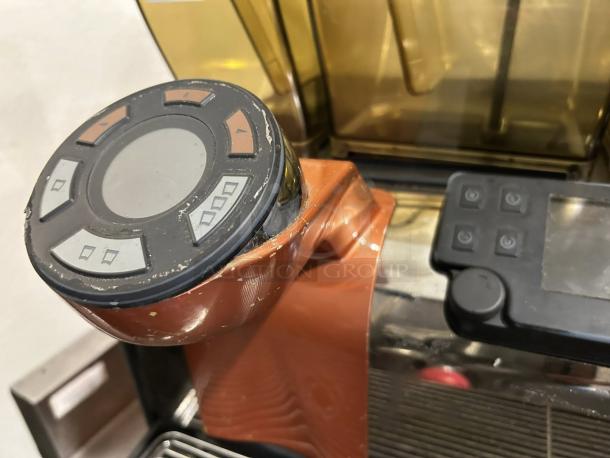 Thermoplan Mastrena II 2 espresso machine with visible control panel, tested and working, 208-240V voltage, minor wear.