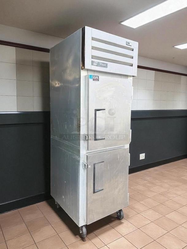 True STG1F-2HS-HC Spec Series reach-in freezer, excellent condition, tested and working, dual half doors, stainless steel exterior.