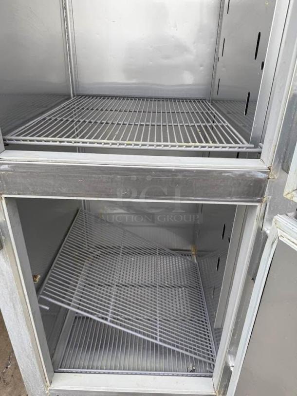 True STG1F-2HS-HC Spec Series 27.5" reach-in freezer, excellent condition, single section, silver interior, wire shelves.